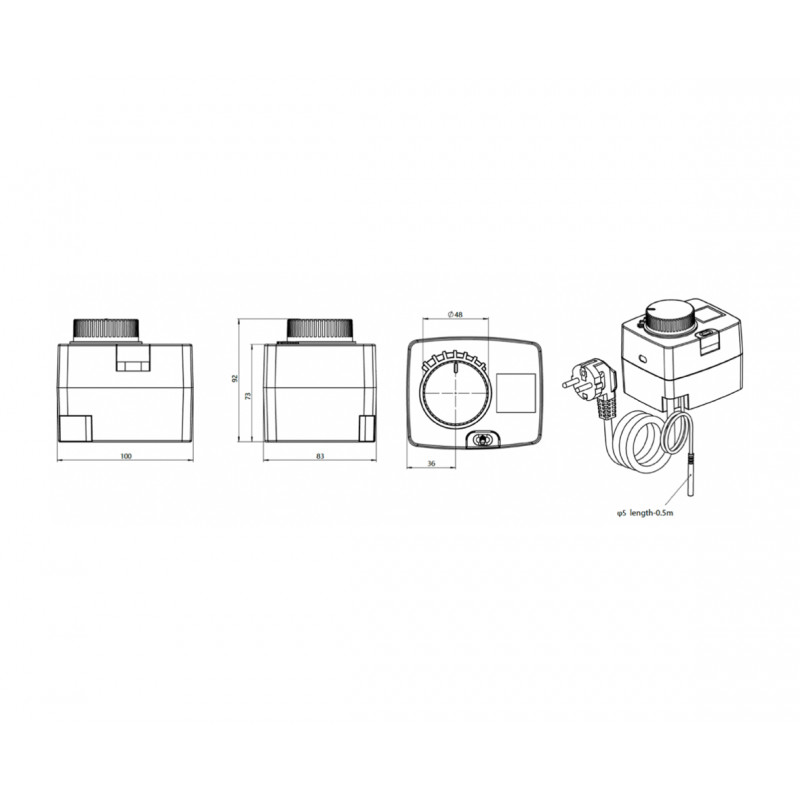 Привод поворотный RGP 659 PID (220В, 6Нм, 90°,120сек) ( аналог ESBE CRA )